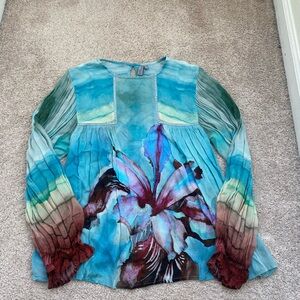 Floral Long Sleeve Top - Multicolor